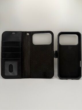 Black TUCCI 2-in-1 Detachable Wallet Case for iPhone 17 Pro Max 6.9"